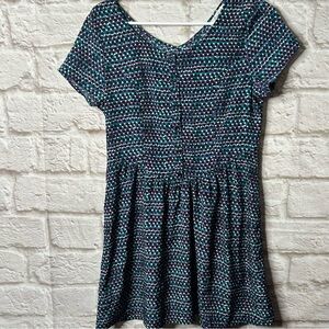 Freebird Polka Dot‎ Dress Purple Blue Size Medium